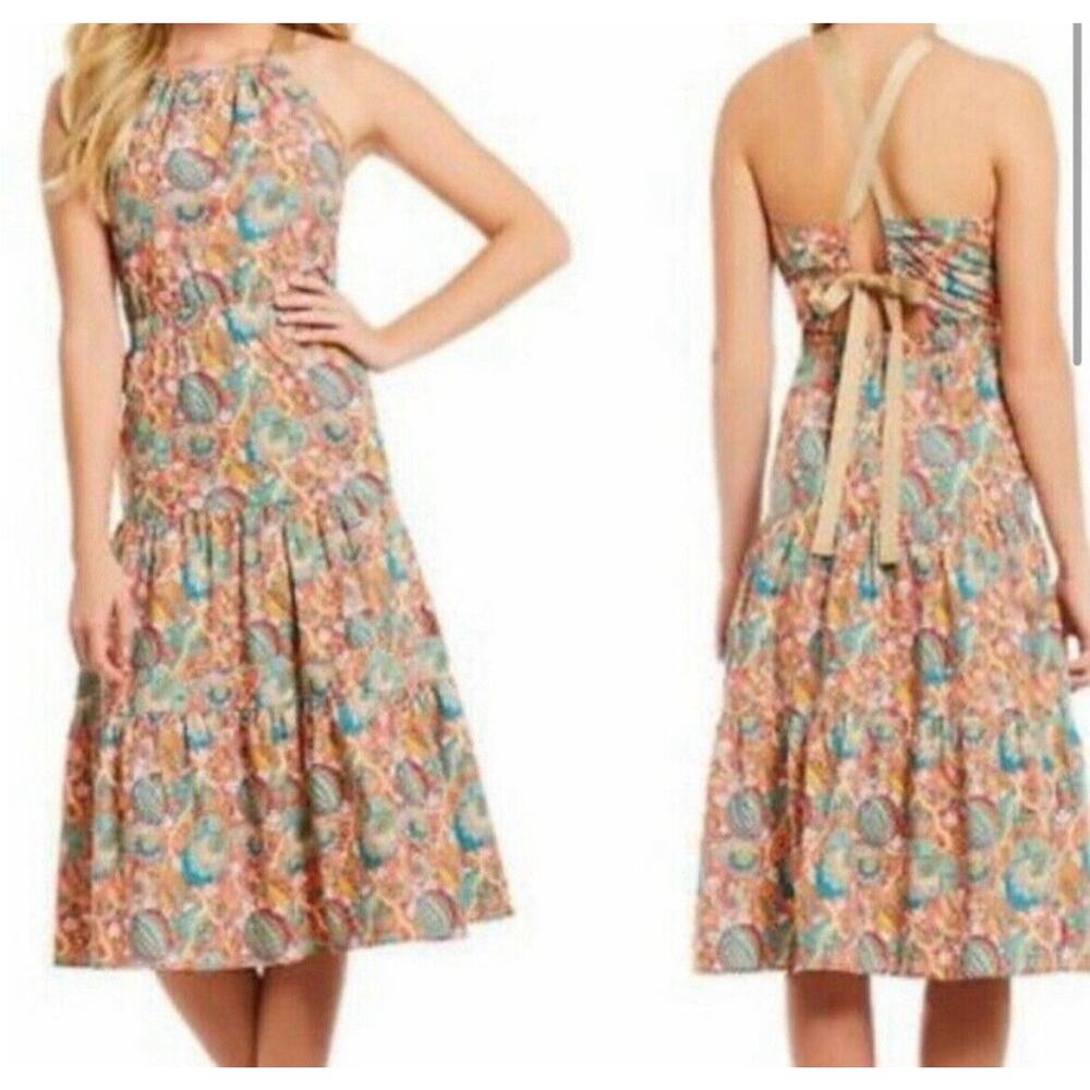 NEW NWT Antonio Melani‎ Liberty London Olivia Halter Citronella Dress US 2